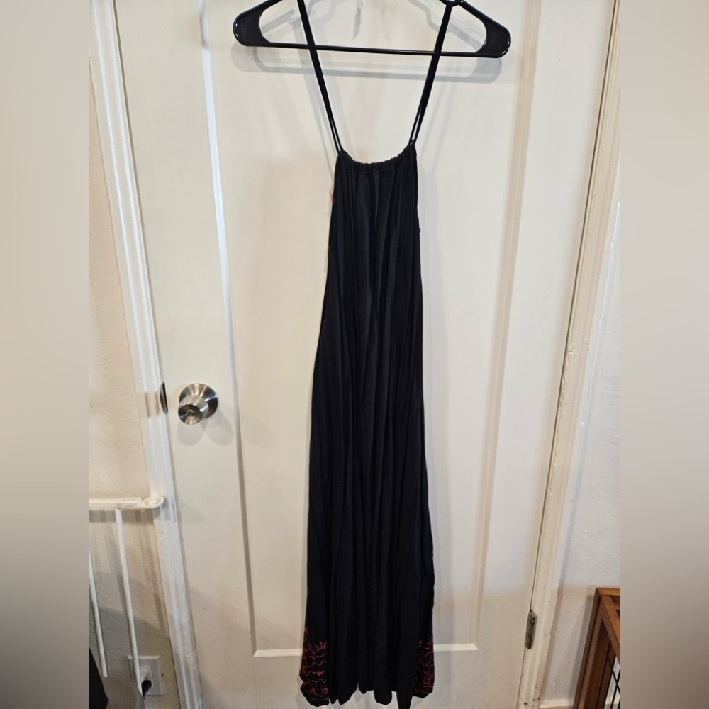 Riviera Sun Black and Red Embroidered Dress - Picture 2 of 3
